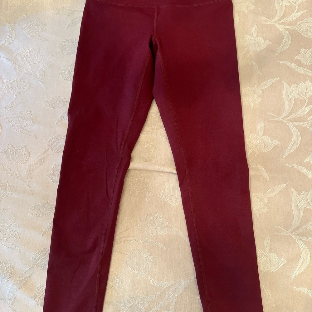 Zella Burgundy Leggings